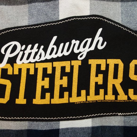 Pittsburgh Steelers One-of-a-Kind Custom Tailor Vintage Flannel - M - Picture 3 of 6